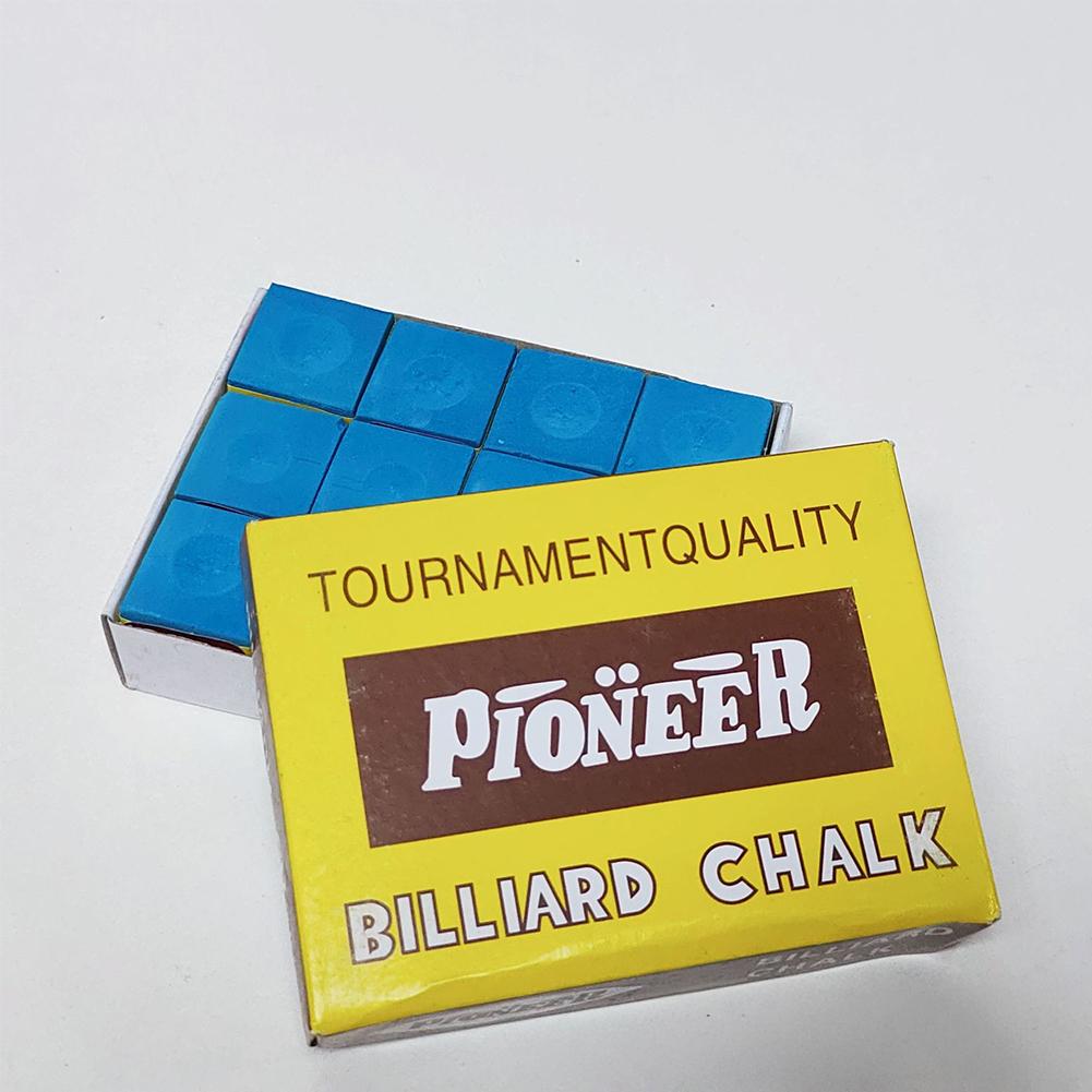 1 Box /12 Stück Billard Queue Kreide Stangenkopf Rutschfestes Pulver Billard Zubehör