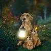 JYL TS/131,Creative Resin Simulation Golden Retriever Solar Outdoor Light for Garden Path Villa Decor