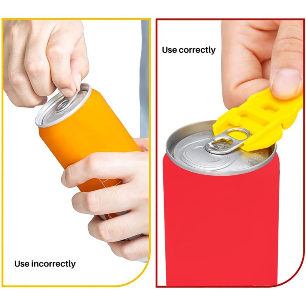 6pcs Plastic Beverage Drink Opener with Hole Multicolor Can Opener Dust Proof Labor-saving Plastic Drink Opener