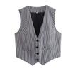 Loose Solid Womens Color Formal Vest Deep V Neck Singlebreasted Sleeveless Cardigan Ol Commute Office