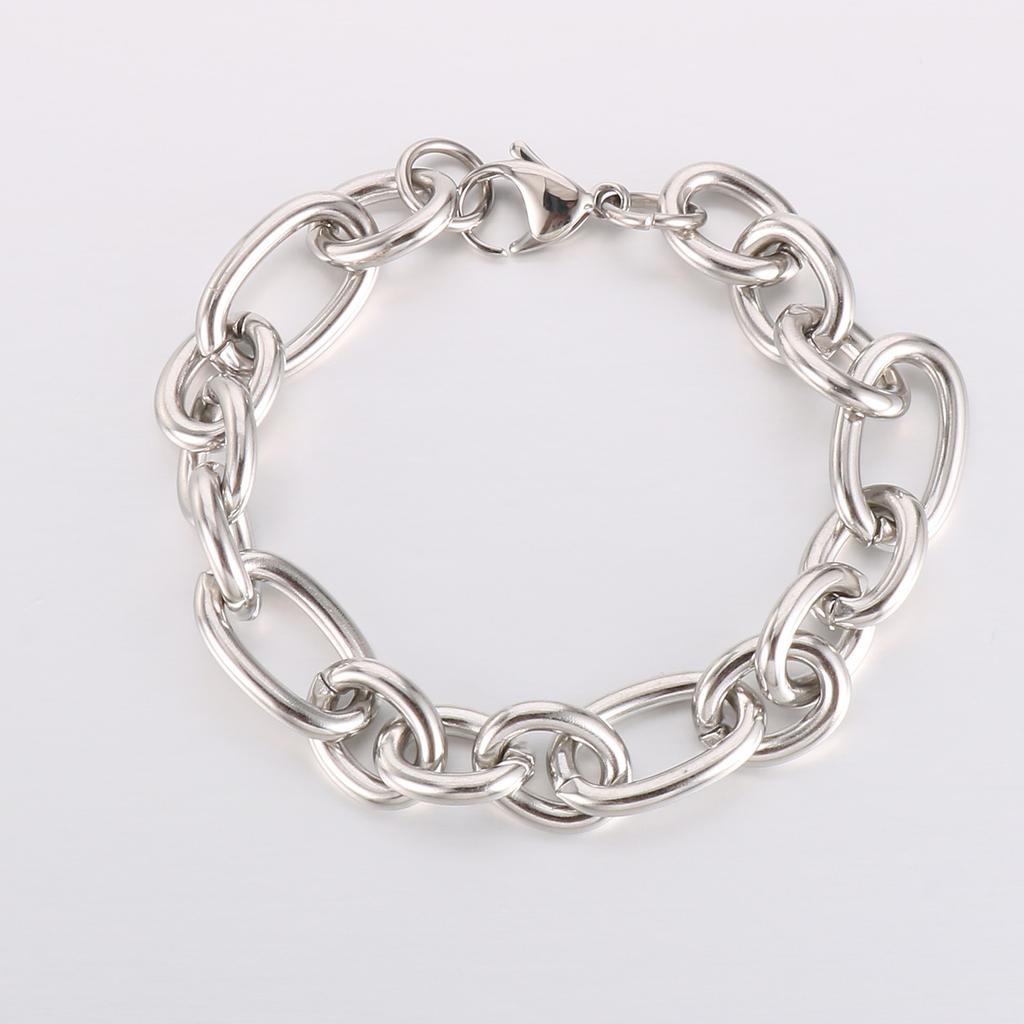 7/10/13mm Width Stainless Steel Special Link Chain Bracelet For Women Men Punk Gold Color Polished Charm Neckalce Trendy Jewelry