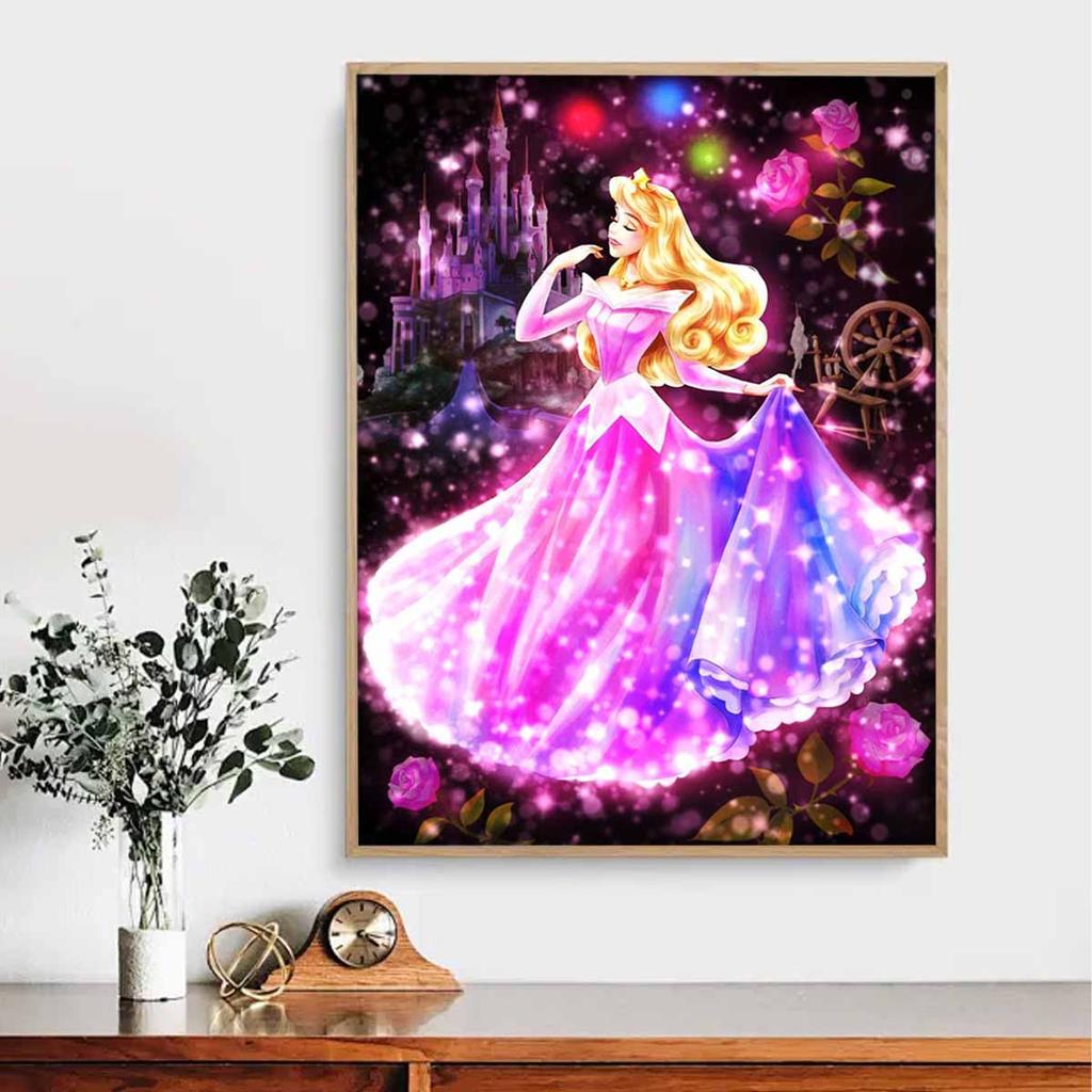 Full Round Diamond Painting Beautiful Princess Art Rhinestone Picture Mosaic DIY 5D Cross Stitch Embroidery Home Decoration