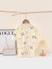 All-Season Long-Sleeve Pure Cotton Tagless Baby Bodysuit for Spring & Autumn