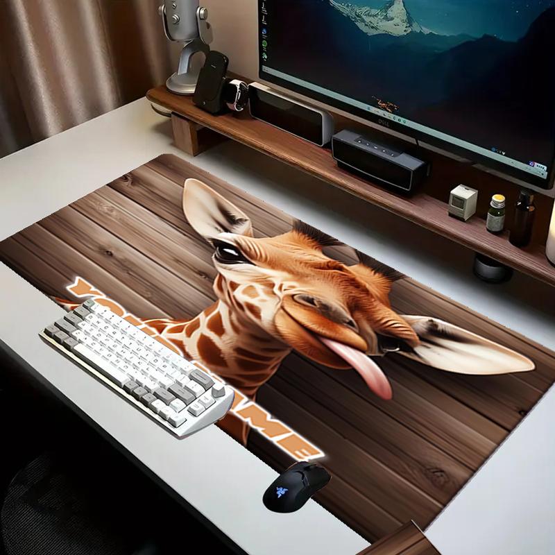 1PC Custom Name Giraffe Artwork Mouse pad, keyboard and mouse desk pad, for computer notebook Birthday Gift For Any Room Or Office