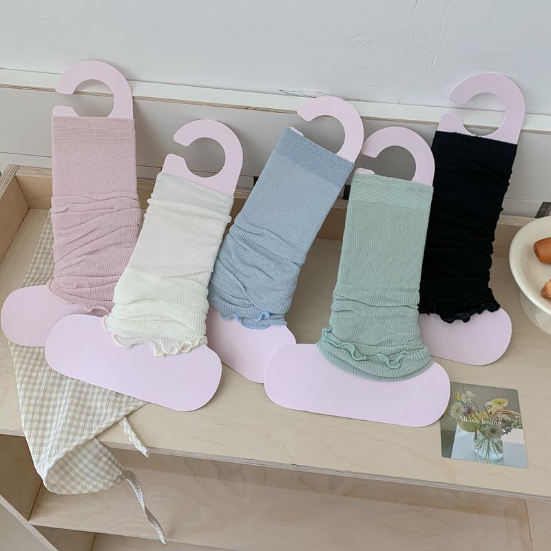 Leg Warmers Women Summer Mesh Thin Breathable Loose Long Socks Sweet Girls Leg Warmers Lolita Kawaii Cute Ruffle Socks Stockings