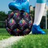 1pc Rainbow Rose Cross Size 5 Soccer Ball Professional Match Training Football Indoor &Outdoor Sports Ball Lightweight Durable m6519