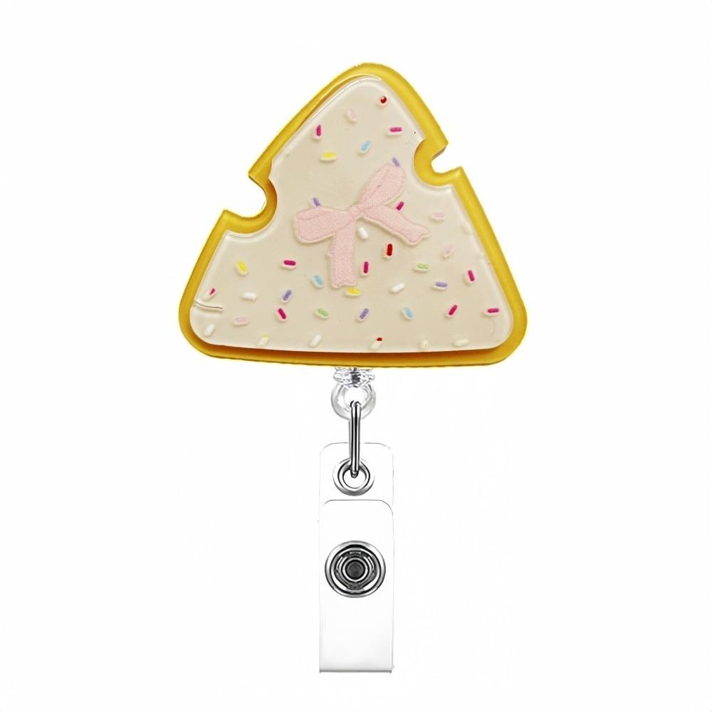 Acrylic ID Badge Holder Retractable Alligator Clip Badge Reel Clip 360 Rotating Telescopic Nurse Badge Reel Doctor Hospital