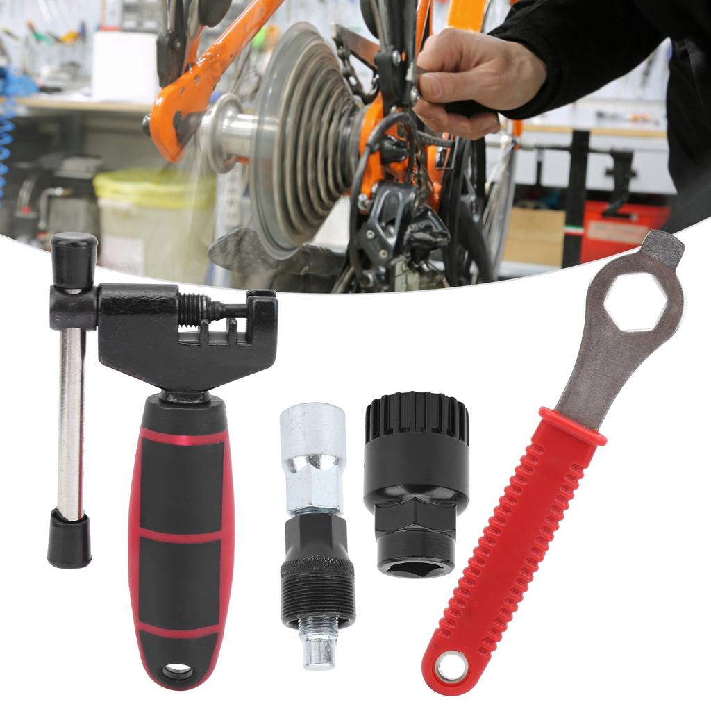 Bicycle Repair Tool Kit Wrench Chain Cutter Arm Remover Bottom Bracket Remover Black