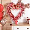 Flexible Size Artificial Tulips Flower Wreath Ornament for Home Entrance Shop Display Durable Plastic Rattan Construction Waterproof Treatments