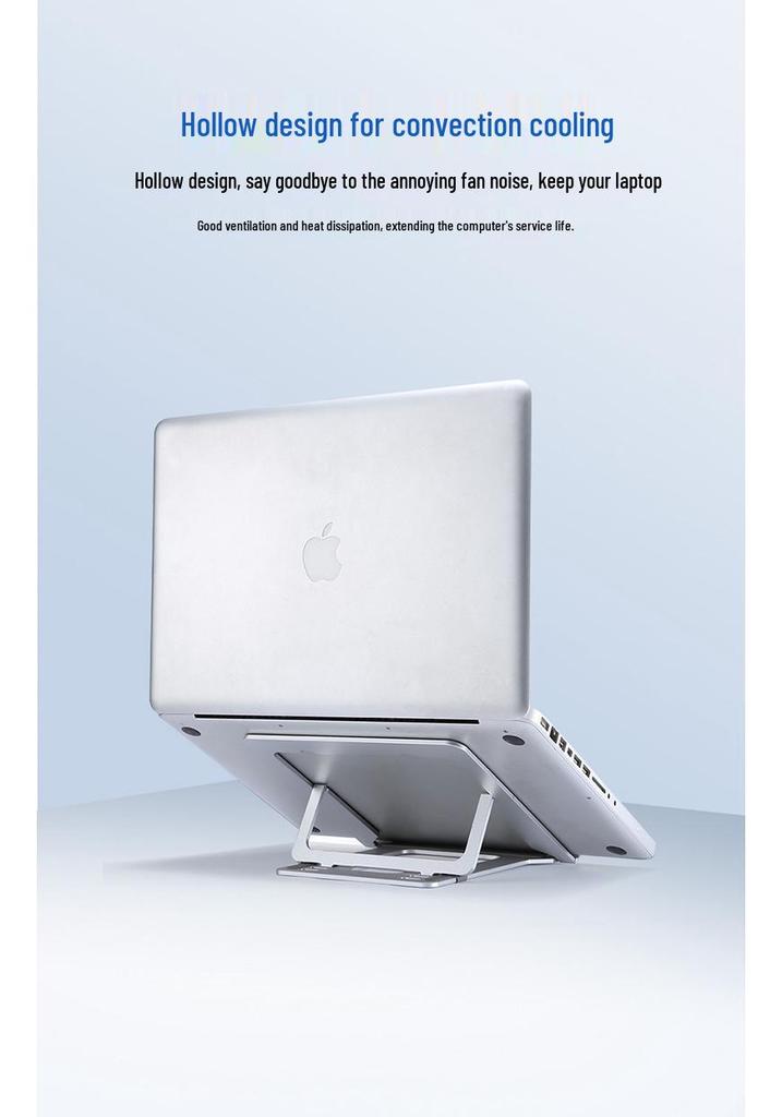 Portable Folding Laptop Stand with Adjustable Height and Cooling Feature for Desktops and Painting