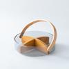 Qianxing Glass & Bamboo Portable Ice/Fruit Bucket Set