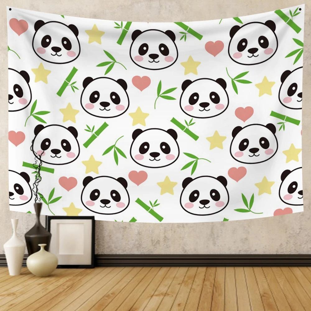 Китайский панда милый декоративный гобелен домашний декор стены офис гостиная гобелен — фото 13