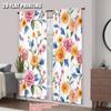 2pcs 2D flat printing Drapes Floral Patterned ITEM NAME Polyester Without Electricity Festive Curtains Use for Door Wall Yard
