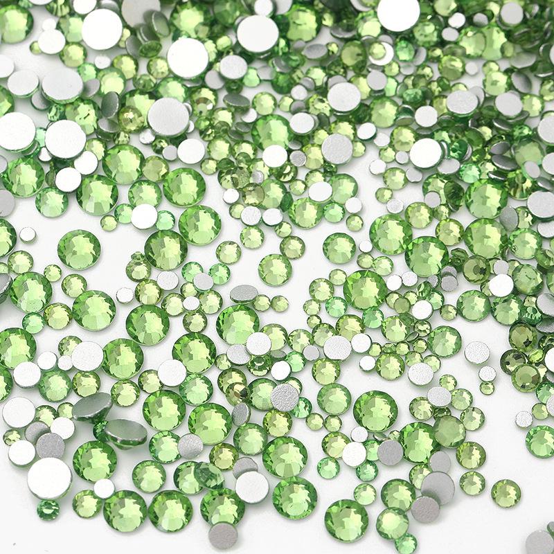 Nail Art Decorations: 1440 Mixed Crystal Glass Rhinestones, Colored Flat-Backed for DIY