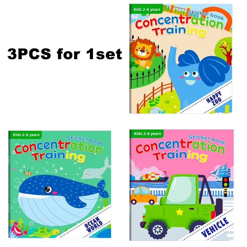 

Соответствующая игра, многоразовая книга-наклейка, обучающая DIY, ручная головоломка, мультяшные животные, жизненные навыки, обучающие игрушки для малышей для детей