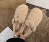Inner heightening thick-soled lamb wool shoes for women to wear outside in winter, warm and velvet Boken shoes, one pedal, Doudou cotton shoes