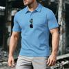Men's Sporty Breathable Mesh Button-Up Pure Color Casual Shirt Summer Loose Fit Polyester Dry-Moisture Wicking Short Sleeve