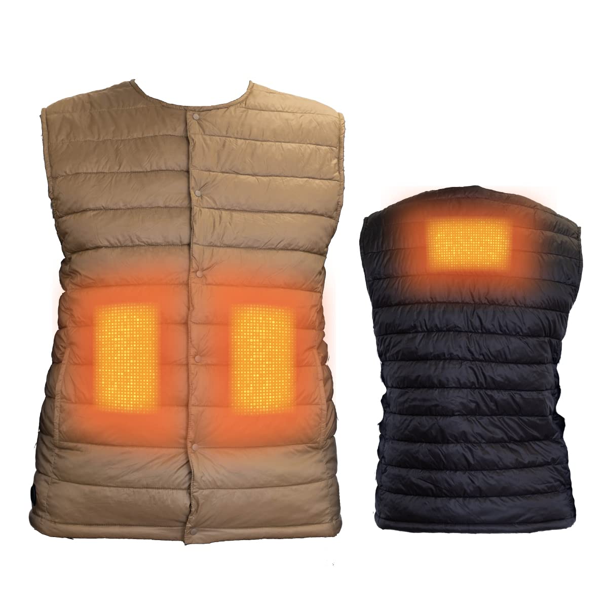 

Electric Heating Heated Machine Washable [PowerArQ] Vest, Jacket, (Size Small/Olive Drab)