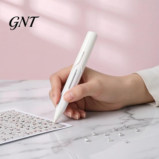 Picker Rotondo con Diamante Finto, Dispenser Automatico di Perline a Penna, Strumento a Penna Antiscivolo Senza Cera per Diamanti, Artigianato Fai da Te, Erogazione Manuale