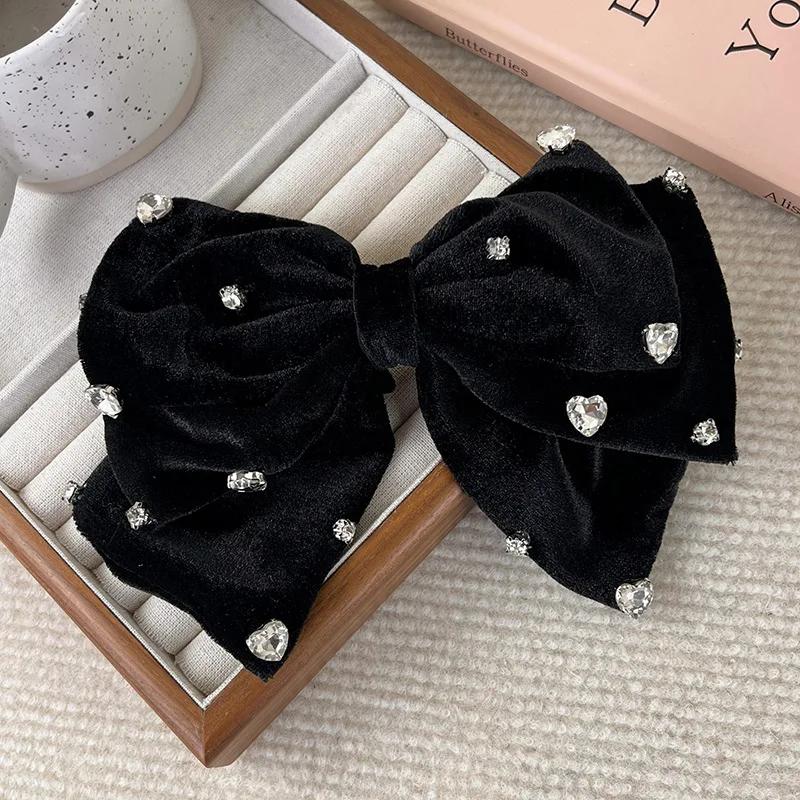 

White Lace Embroidered Bow Hairpins Fashion Large HairClips for Women Girls Sweet Temperament Barrettes Female Party Headdress