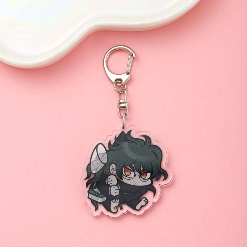 1/19Pcs Game Cartoon Danganronpa Acrylic Keychain Cute Backpack Pendant Funny Bag Charms Accessories Decoration Holiday Gifts