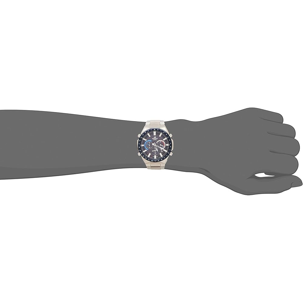 Casio Edifice EQW-T660DB-1BJF Men's Silver Radio Solar Watch with Stainless Steel Band and Water Resistance