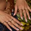 Yori Geometric Minimalist Zirconium Multi Finger Ring for Women Daily Fashion High Quality Jewelry Rust Prevention
