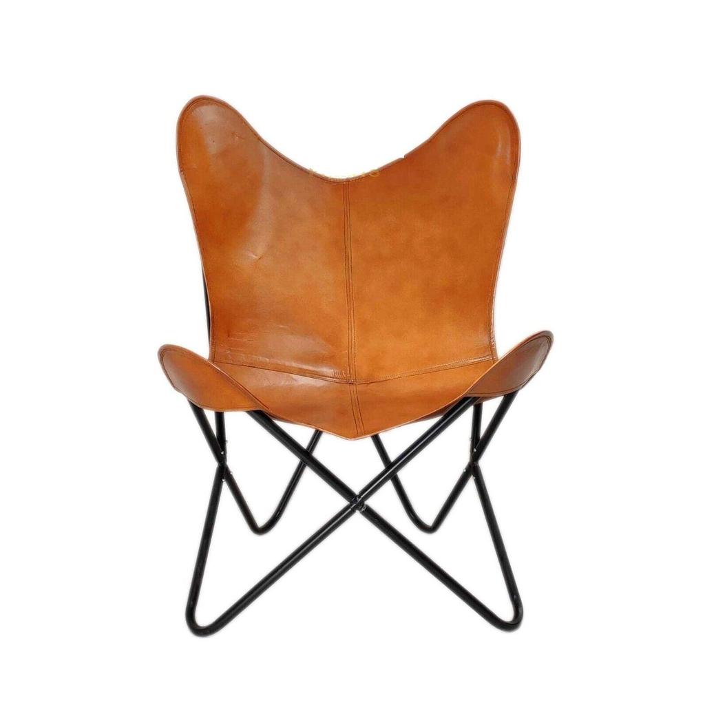 Fotoliu Nou Decor Acasă Scaun Fluture din Piele, Scaun de Relaxare din Piele.