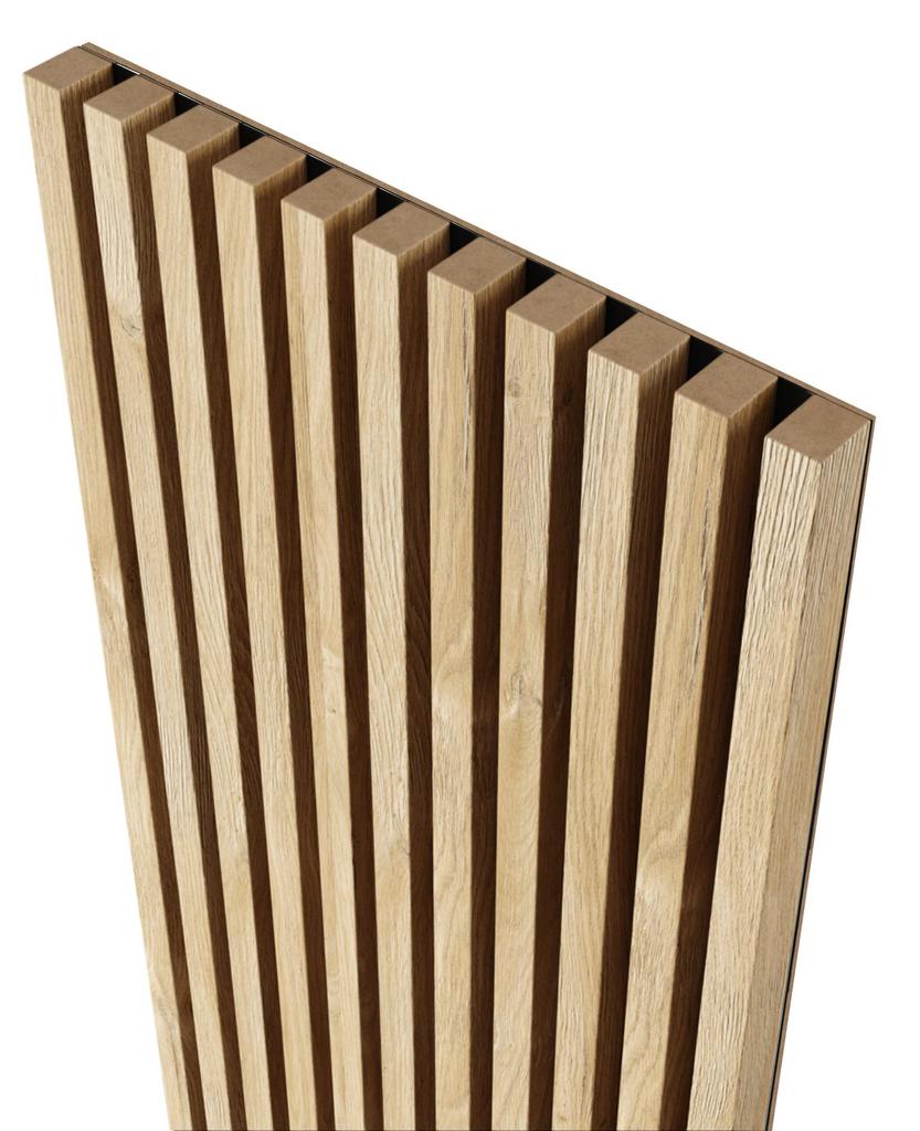 Acoustic Wall Panel Mebano PRO Grandson Oak with Black HDF Backing 4x (18.5x240 Cm)