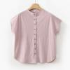 Women's 1116 Summer New Cardigan Short-sleeved Top Women's Tencel Linen Thin Versatile T-shirt