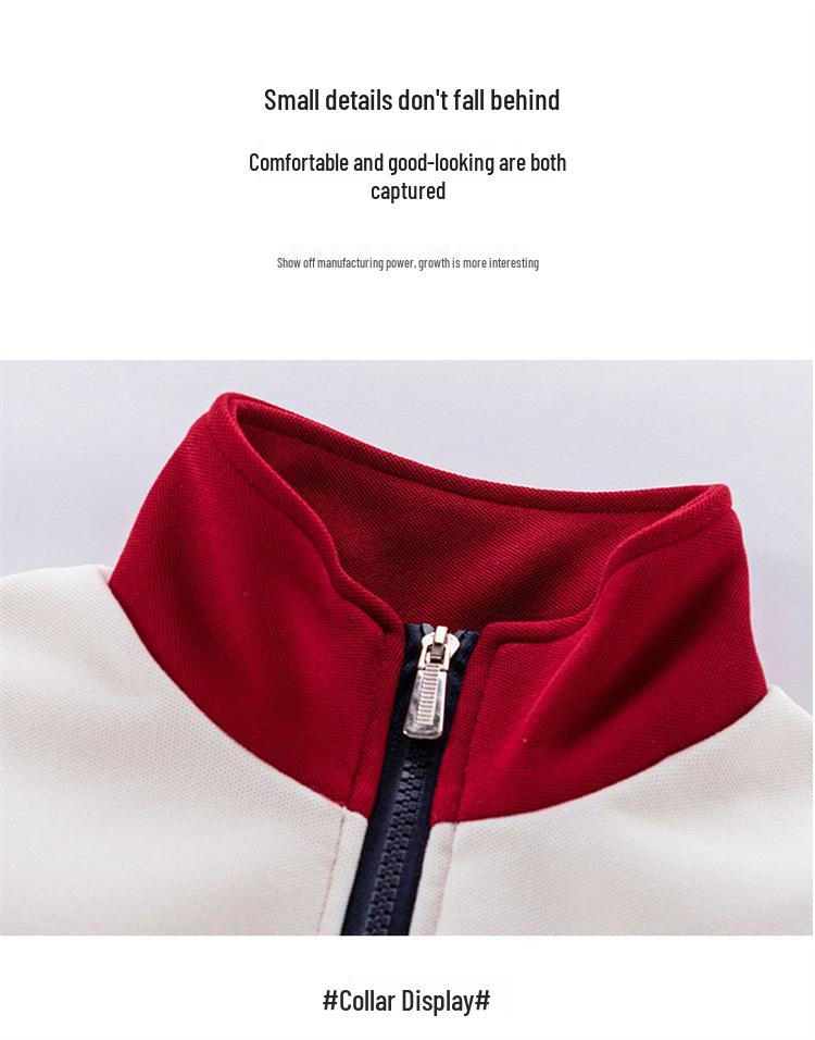 Trzyczęściowy szkolny mundurek dziecięcy w stylu akademickim na jesień i wiosnę – Swobodny zestaw sportowy