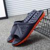 Men's Two-Color Non-Slip Indoor Shower Slippers – Summer Comfort with Hollow Design