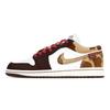Jordan Air Jordan 1 Instant Wealth, Heart Box Abrasion Resistant Low top Vintage Basketball Shoes Men's Tan IQ5321-121(Team529--)