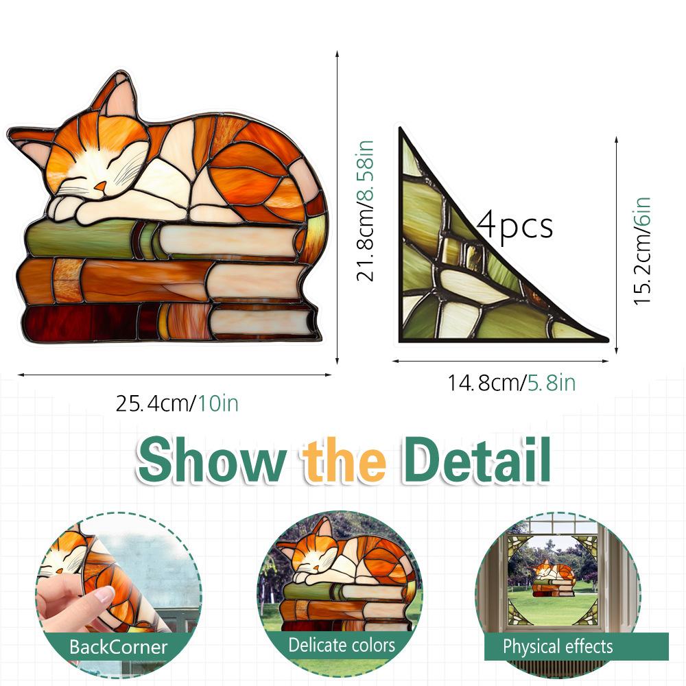 Colorful Window Film PVC Electrostatic Church Glass Decal Wall Sticker Art Mural Wallpaper for Home Decoration