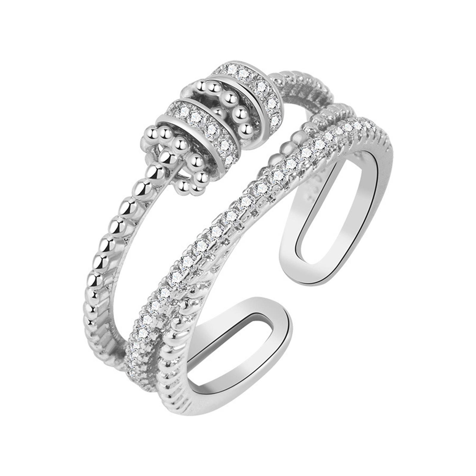 

Модное двухслойное украшение из сплава Открытое кольцо Ювелирный подарок