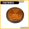 BULLSPANN Set of 4 1.73"x0.31" Universal Reflectors - Round Orange