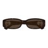 Gucci Hollow Logo Rectangular Sunglasses Women sunglasses Brown GG1661S002