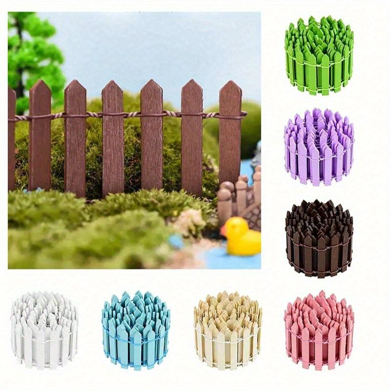 1pc Fairy Tale Garden Mini Fence, 9.5cm/90 Cm Wooden Mini Picket Fence Border Decor, for DIY Terrariums, Succulents, Planters, Dollhouse Yards