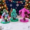 DIY Artificial Crystal Growing Magic Sakura Paper Tree Novelty Toy Christmas Tree Kids New Year Gift Xmas Home Decor Ornament
