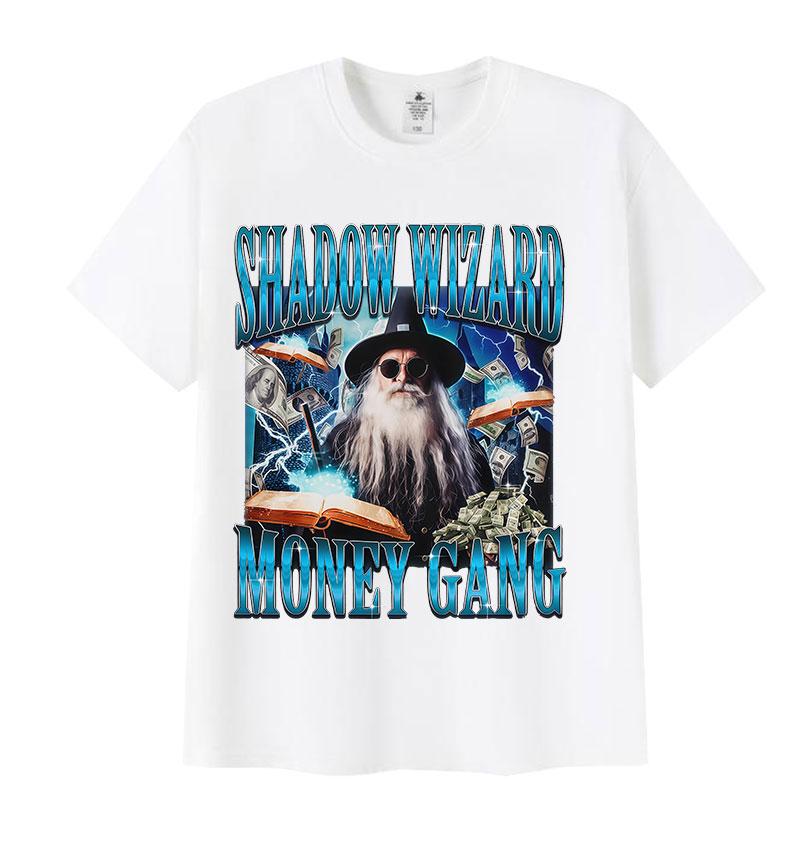 Humor Shadow Wizard Money Gang Graphic T Shirt Funny Hip Hop Wizard Gift Meme Short Sleeve T-Shirt Summer O-Neck Cotton T-Shirts