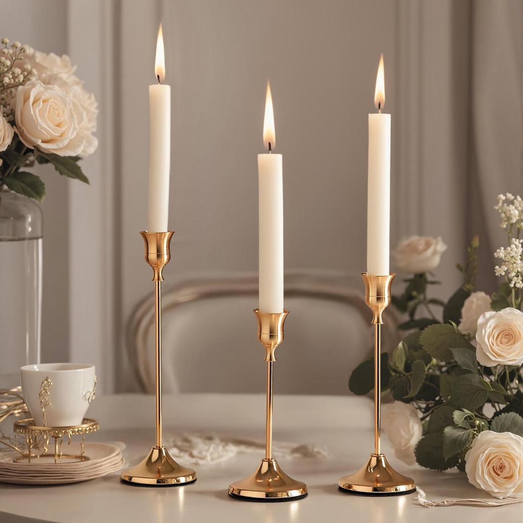 Europäischer minimalistischer Kerzenständer als Ornament für Candlelight-Dinner & Hochzeitsdeko