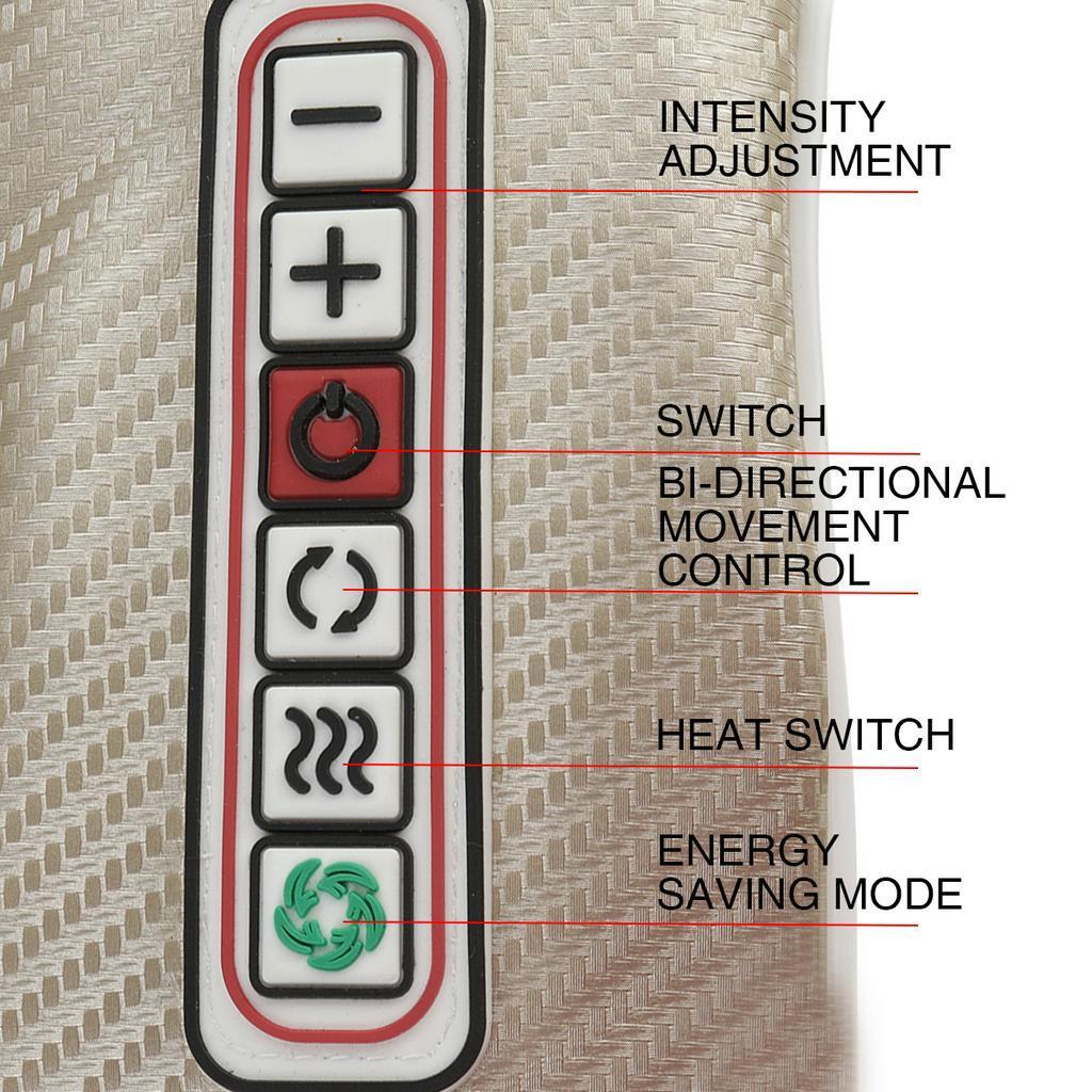 100-220V Cordless Rechargeable Neck Shoulder Massager Shiatsu Massage 3D Nodes Bidirectional Rotation Optional Heat