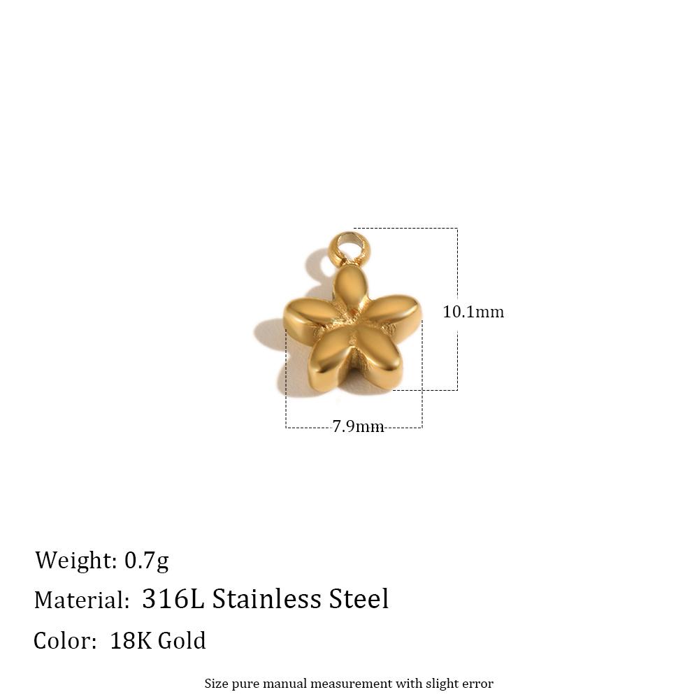 MamacitaSlay 316L Stainless Steel Flower Bird Charms 18K Gold Plated Waterproof Jewelry Making Pendant For Necklace Bracelet DIY
