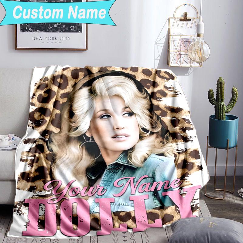 Custom Name Blanket Dolly Memorial Tribute Blanket Bedding Blanket for Travel, Camping, Living Rooms, Offices, Sofas, Fan Christmas gift