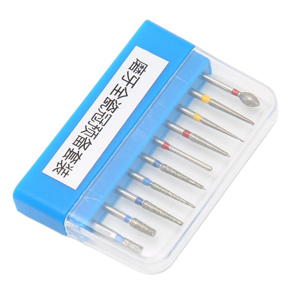 10pcs/Set Stainless Steel Dental Burs Drill Grinding High Speed Burs Metal Burs Drill Dental Lab