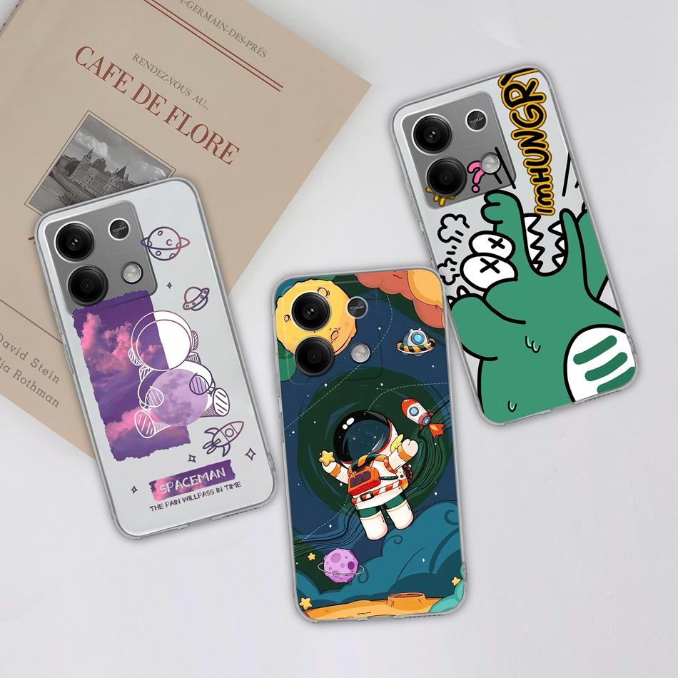For Redmi Note 13 Pro Plus Phone Case Creative Fun Soft Slim Silicone Transparent Anti Drop Back Cover For Redmi Note13 13Pro+