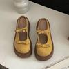 Spring and summer 2025 new fashion casual bow one-word buckle muffin thick bottom half bag head cool slippers female versatile