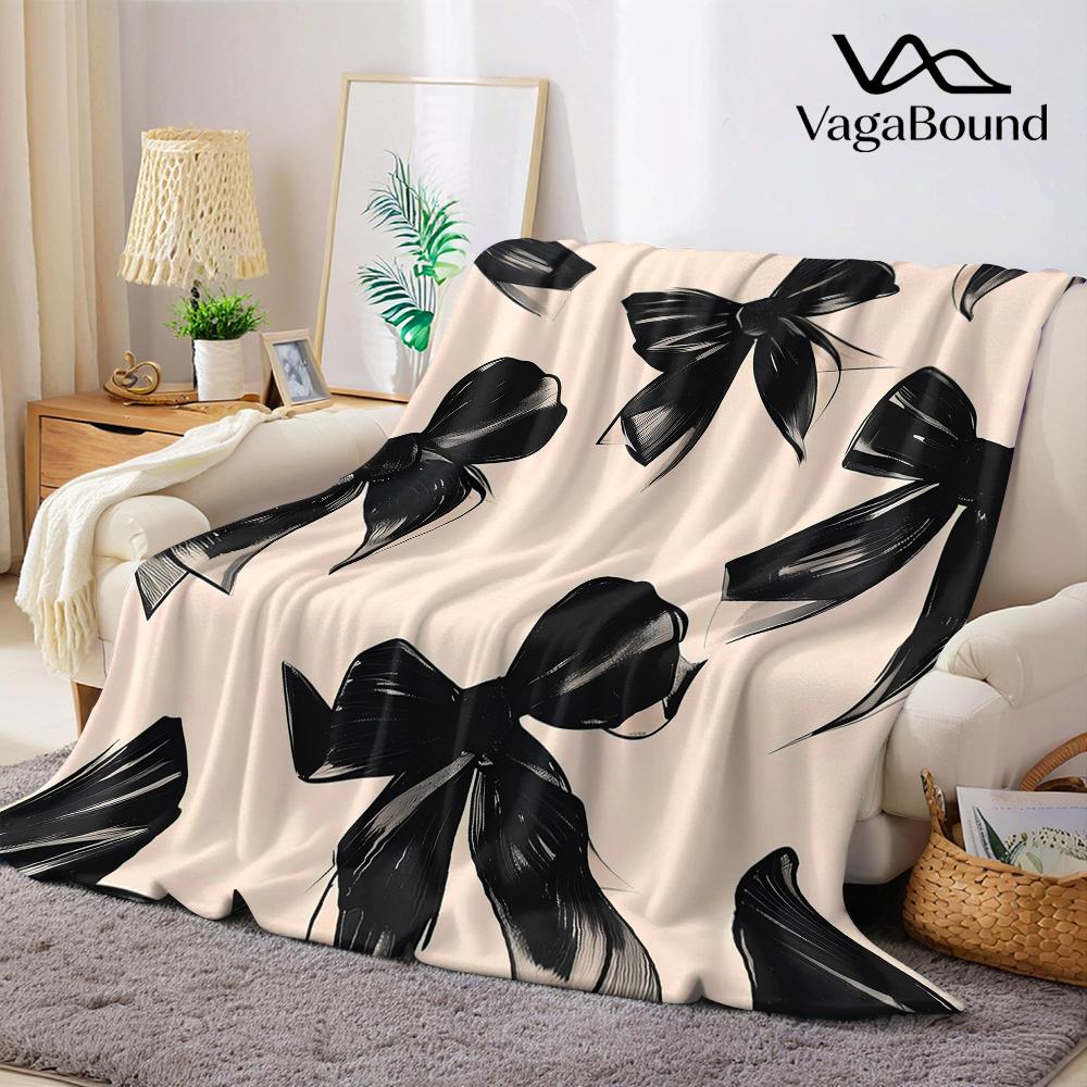 Jmg Household Supplies Unisex Coral Chic Bows Flannel Blanket Warm Soft Halloween Christmas Couch Warm Cozy Decorative Decor Gift For All Season