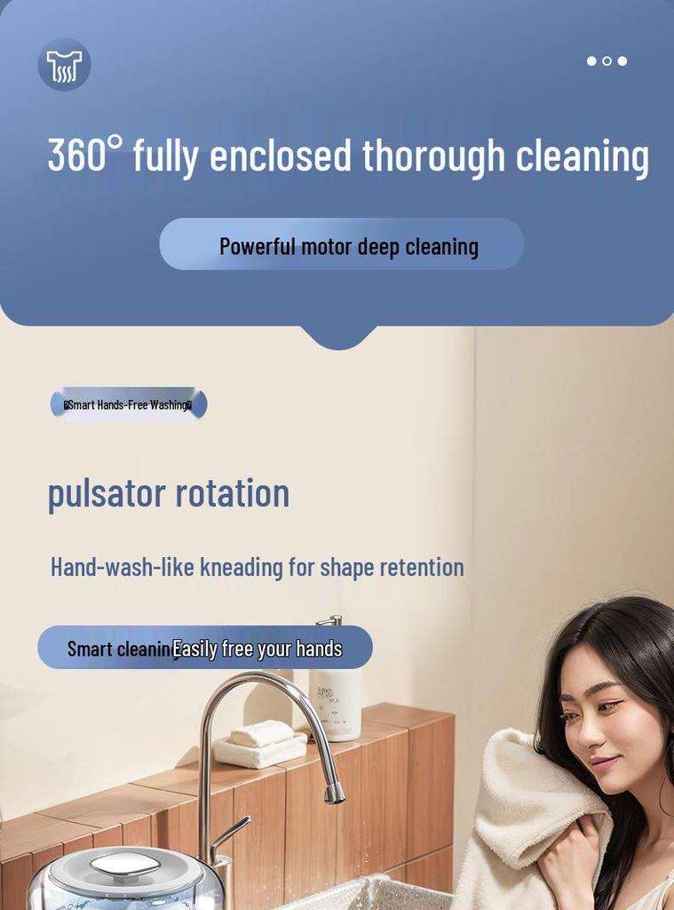 Portable Automatic Mini Washer for Underwear and Socks