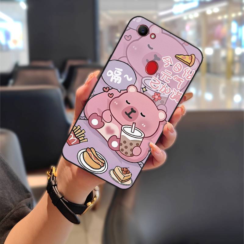 Silicone Cute Phone Case For OPPO F7 Waterproof Fashion Design Full wrap Protective Couple Dirt-resistant Anti-dust TPU